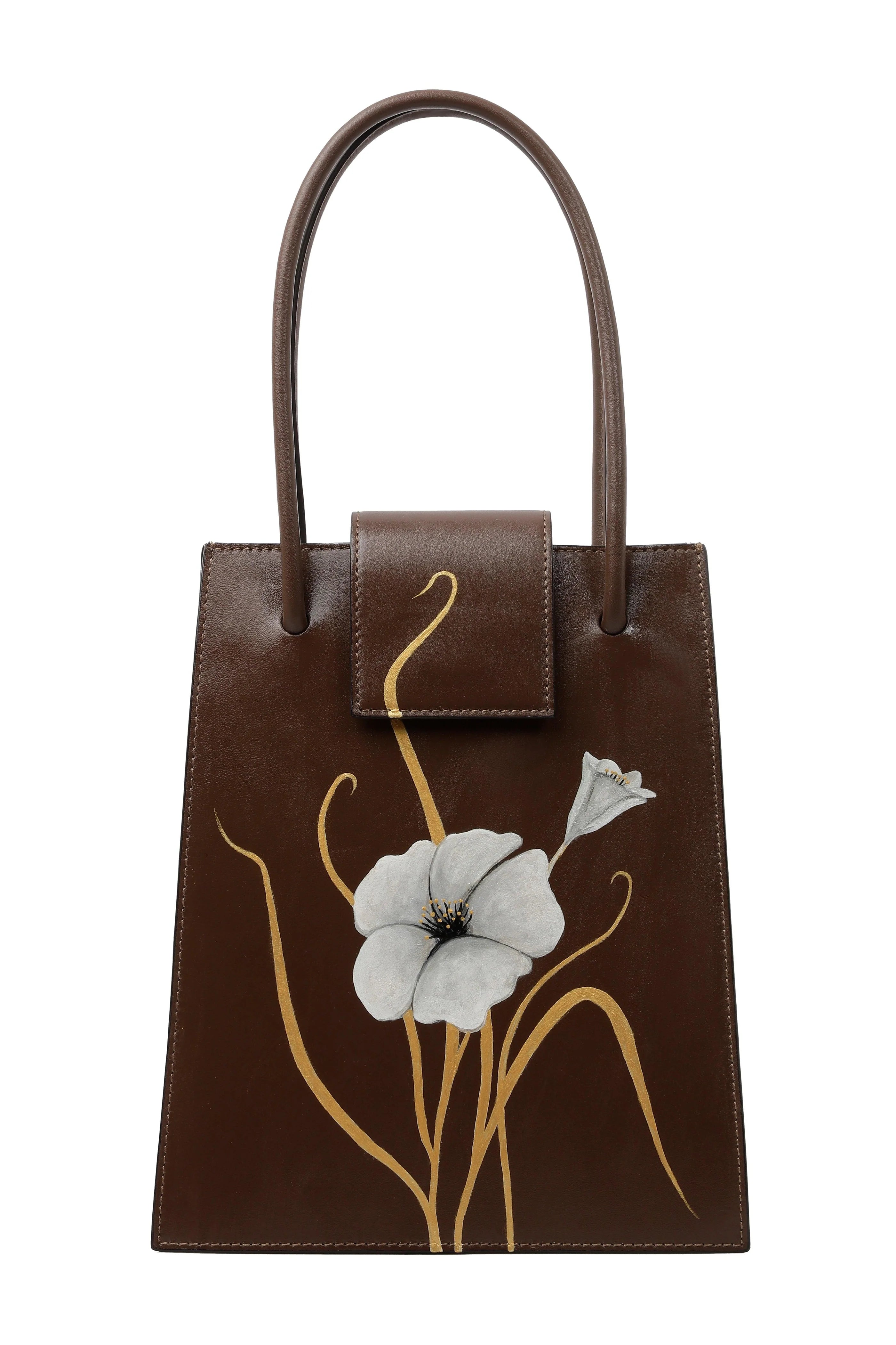 Whispering Poppies Hand-Painted Handle Bag