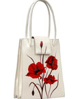 Whispering Poppies Hand-Painted Handle Bag