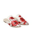 Whispering Poppies Hand-Painted Flat Mules