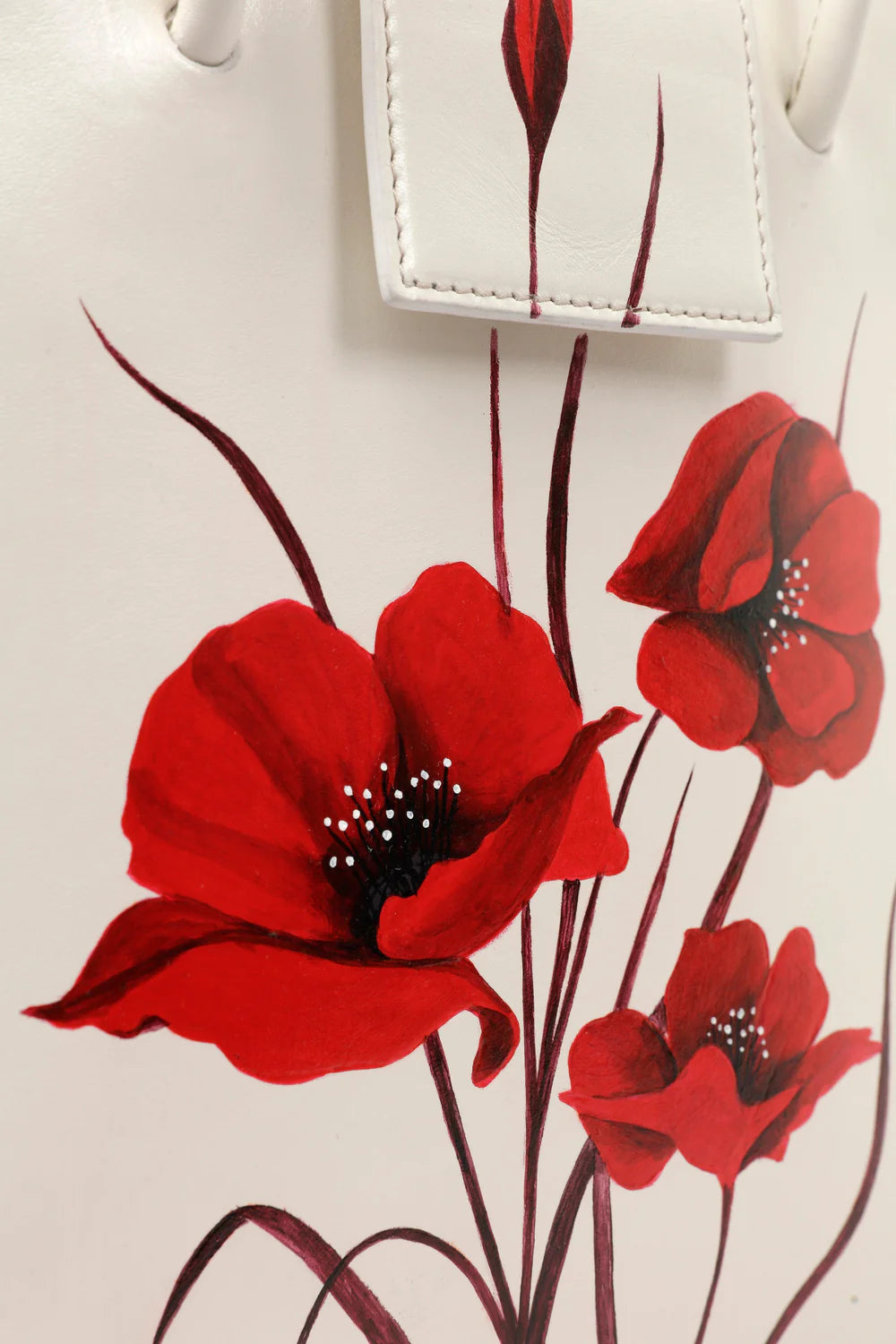 Whispering Poppies Hand-Painted Handle Bag