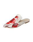 Whispering Poppies Hand-Painted Flat Mules