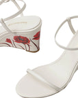 Whispering Poppies Hand-Painted Wedged Sandals