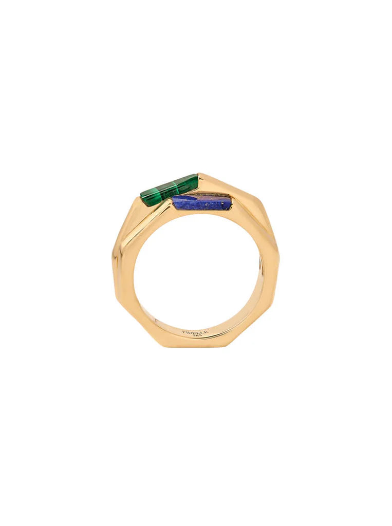 Brilliant Rubik Gold Ring