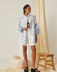 Shades Of Blue Cotton Shirt