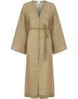 Deep Water Linen Kimono Dress