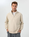 Organic Cotton High Neck Sweatshirt