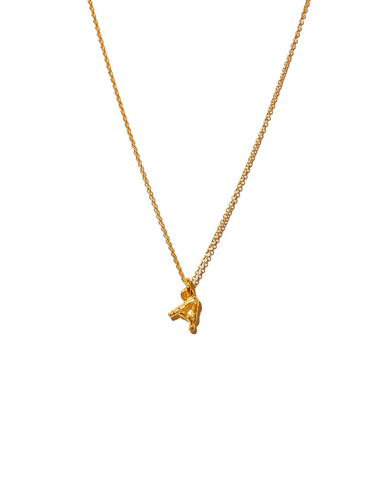 Alphabet Pendant Gold Necklace