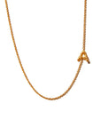 Sideways Alphabet Gold Necklace