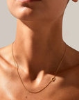 Sideways Alphabet Gold Necklace