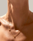 Sideways Double Letter Gold Necklace