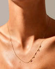 Sideways Name Gold Necklace - S