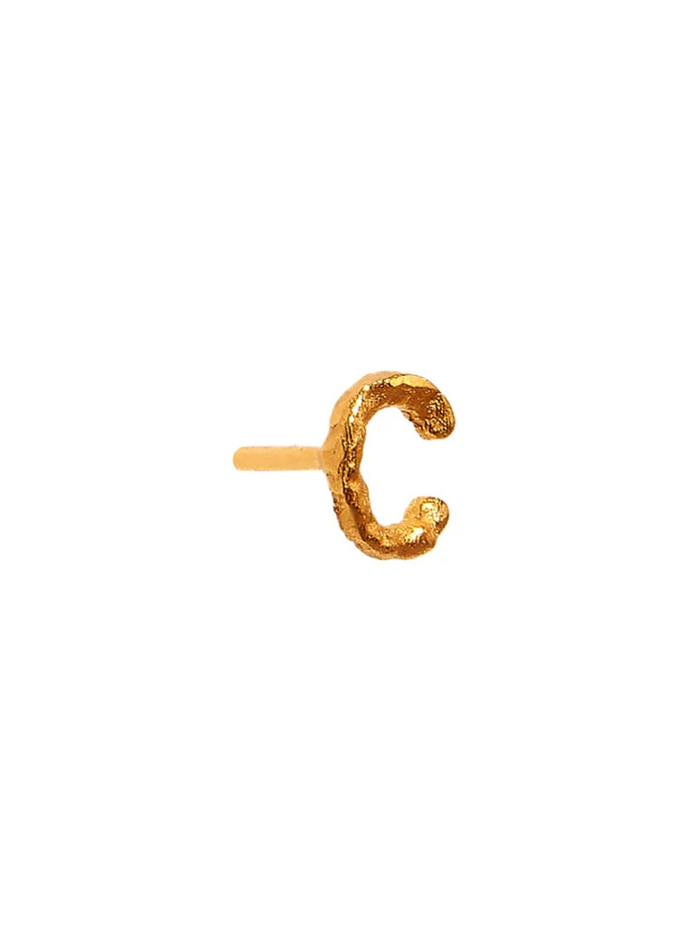 Alphabet Stud Gold Earring