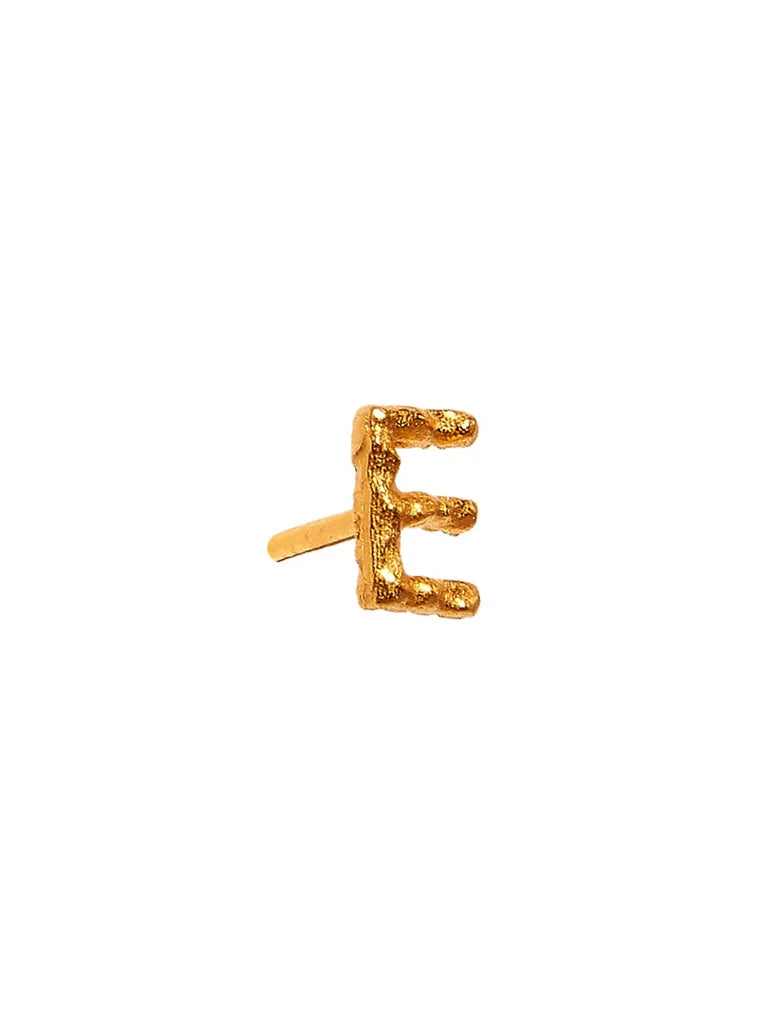 Alphabet Stud Gold Earring