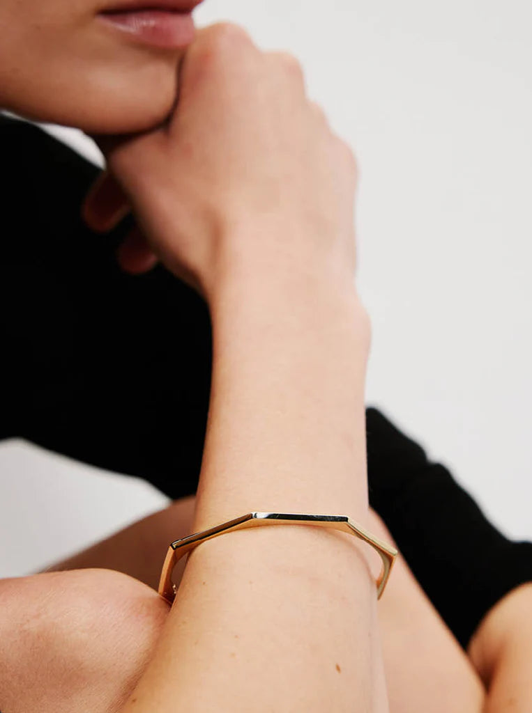 Platonic Solids Gold Bangle