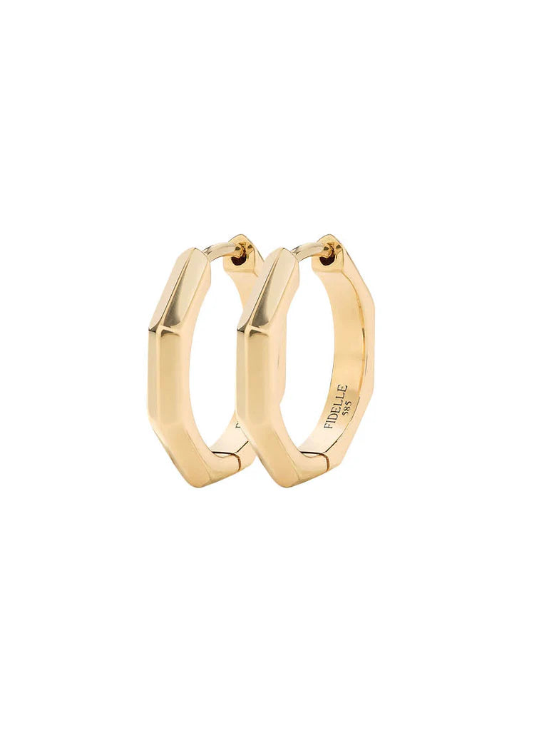 Platonic Solids Gold Earrings