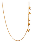 Sideways Name Gold Necklace - S