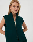 Organic Cotton High Collar Vest