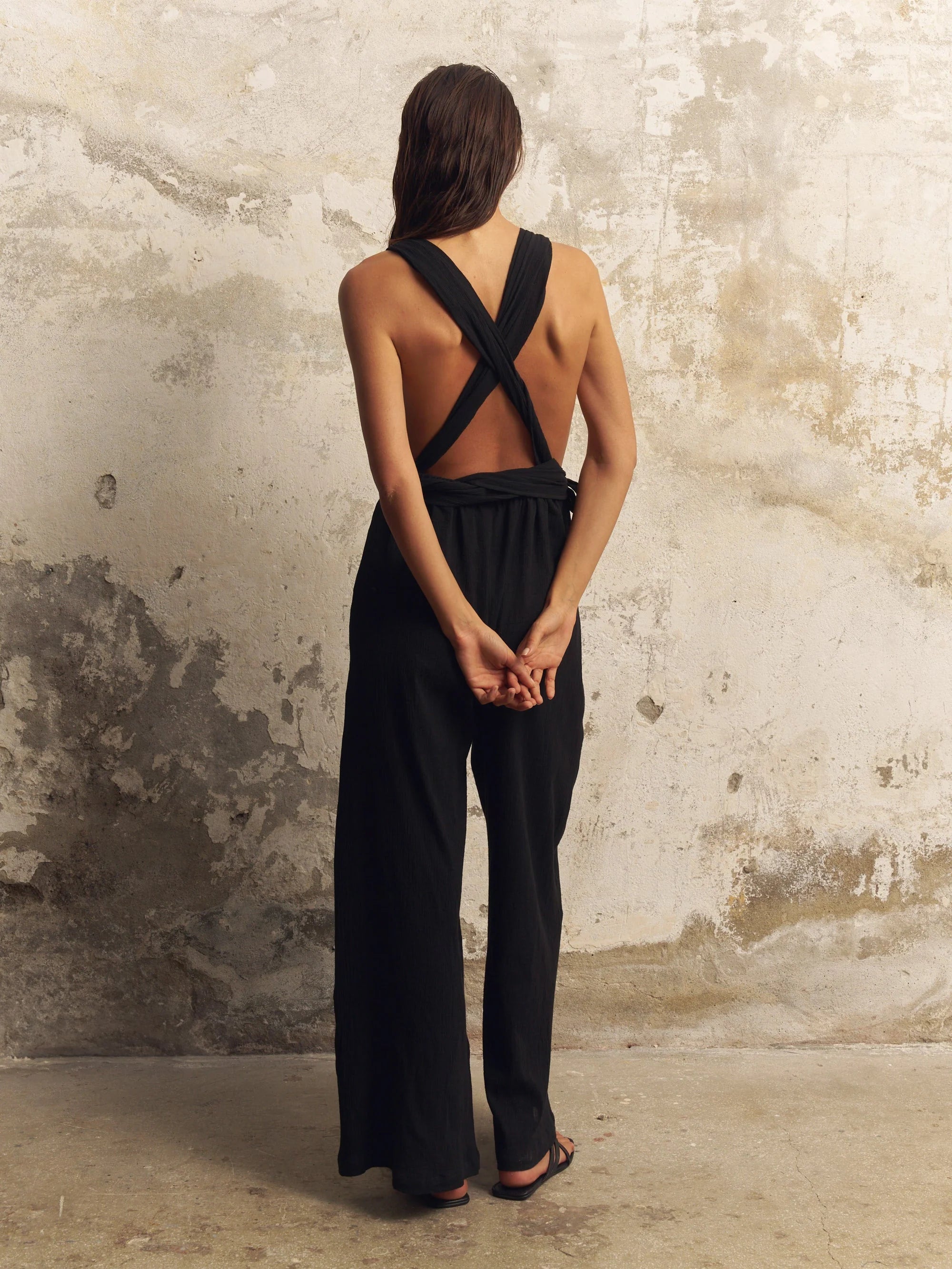 Wrap Your Way Cotton Jumpsuit