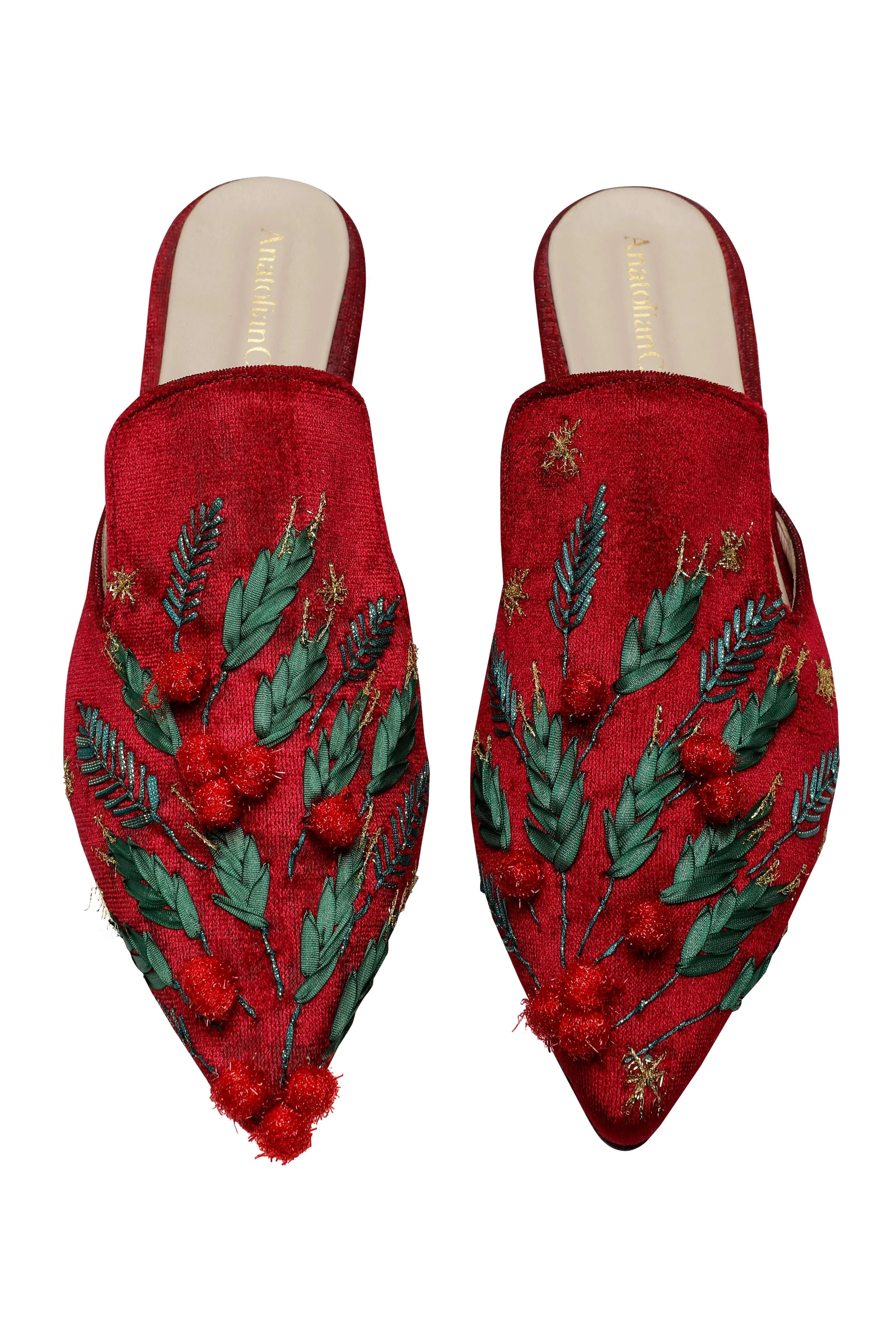 Kokina Hand-embroidery Flat Mules