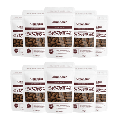 Raw Whole Almonds Set of 10 - 135 gr