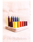 Kayın Standlı Balmumu Pastel ve Mum Boya 24'lü Set