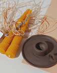 Natural Beeswax Candle Set of 2