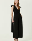 Marella Black Vegan Silk Jumpsuit