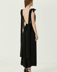 Marella Black Vegan Silk Jumpsuit