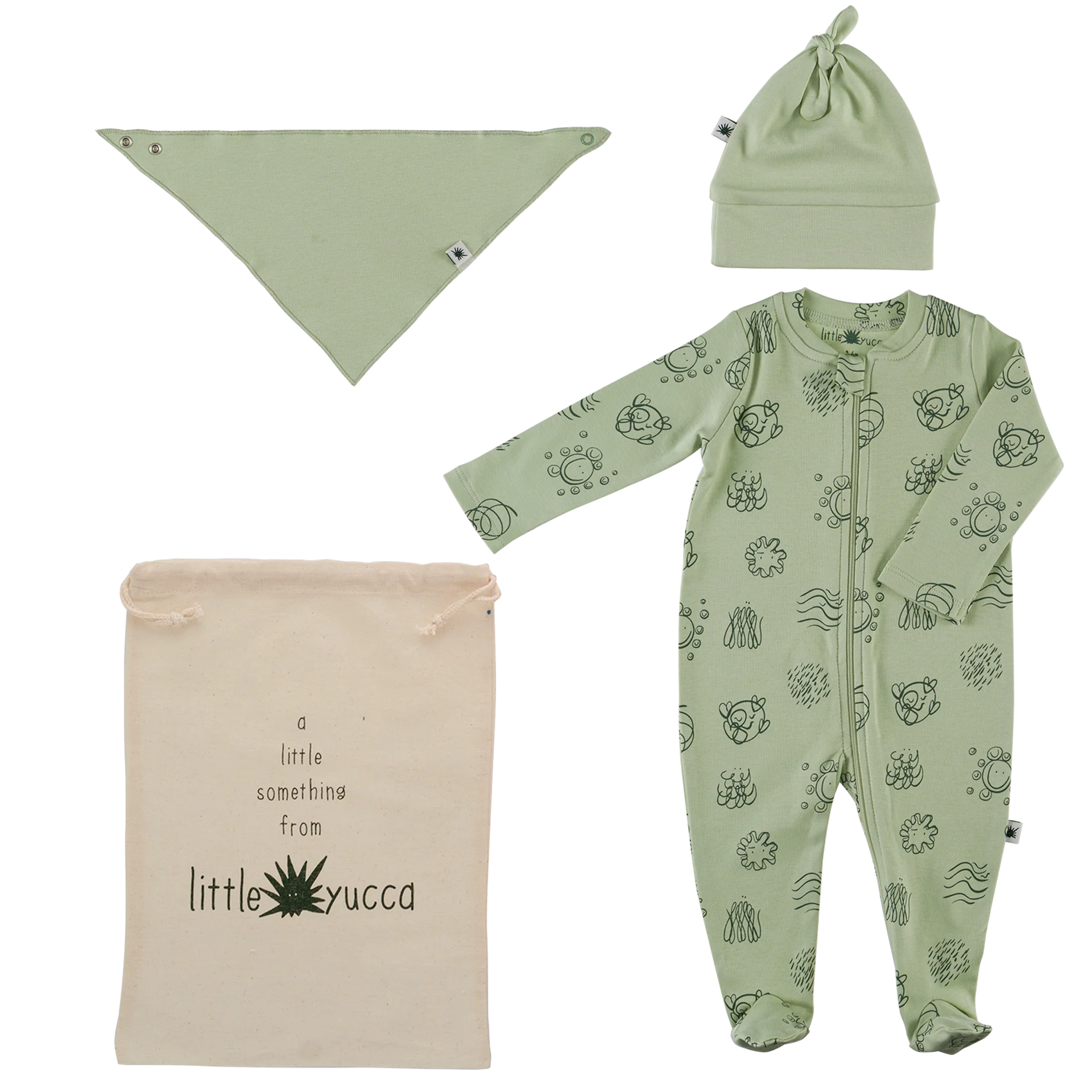 Welcome Organic Cotton Baby Set - Aqua
