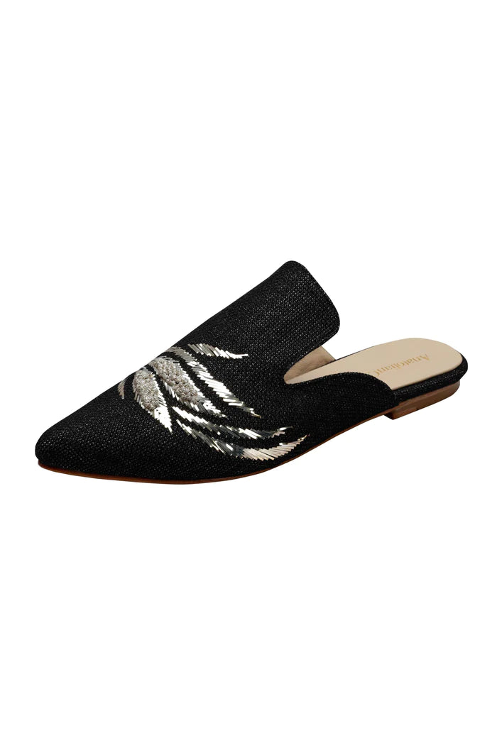 Scheherazade Hand-embroidery Flat Mules