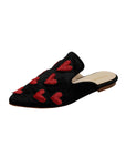 Mon Amour Hand-embroidery Flat Mules