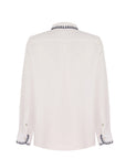 Linen Men's Shirt with Blanket Stitching