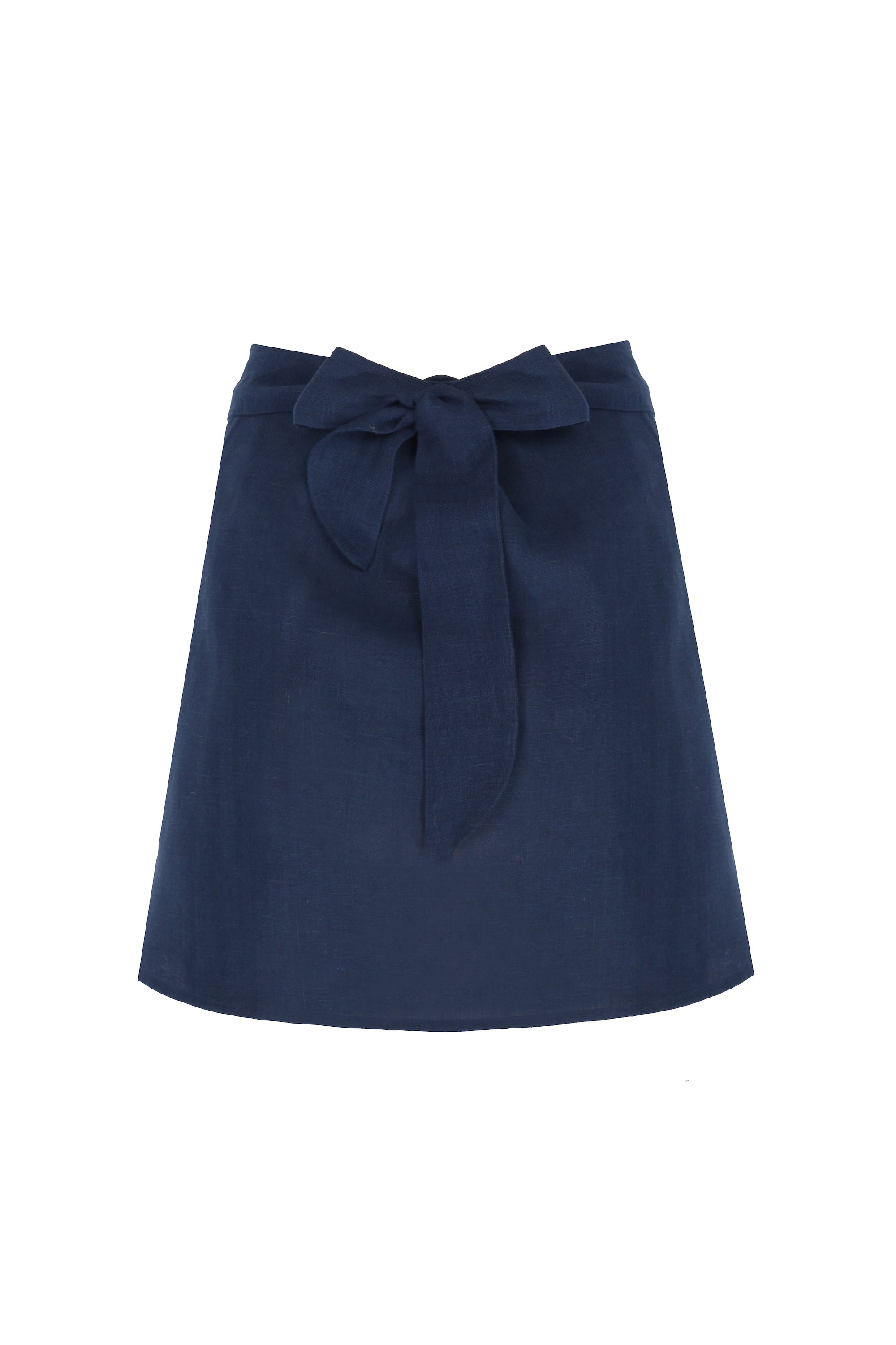 Navy blue mini wrap skirt hotsell