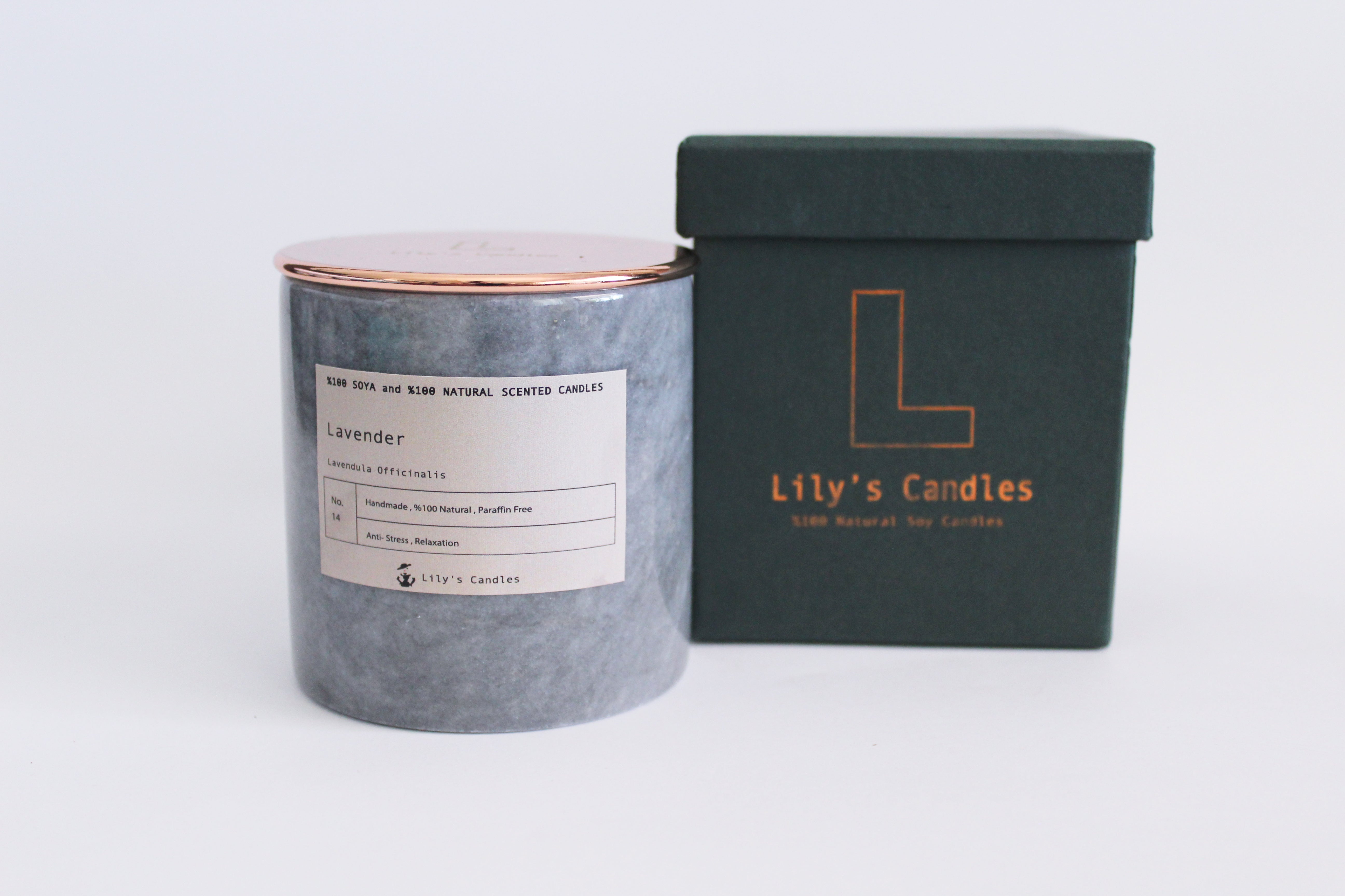 Lavender Marble - %100 Natural Soy Candle