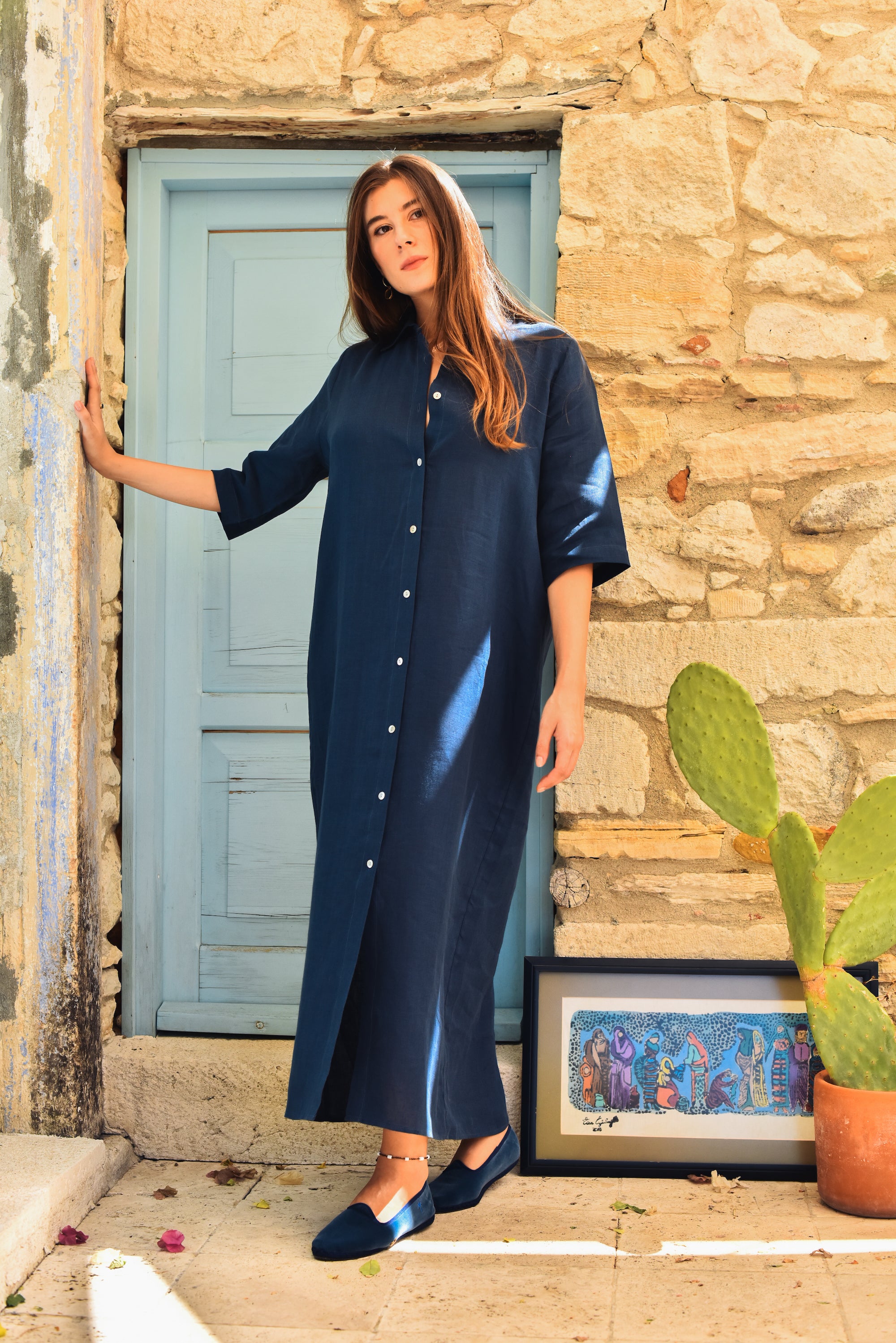 Authenticity Linen Shirt Dress