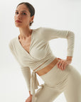 Wickelbluse aus Viskose