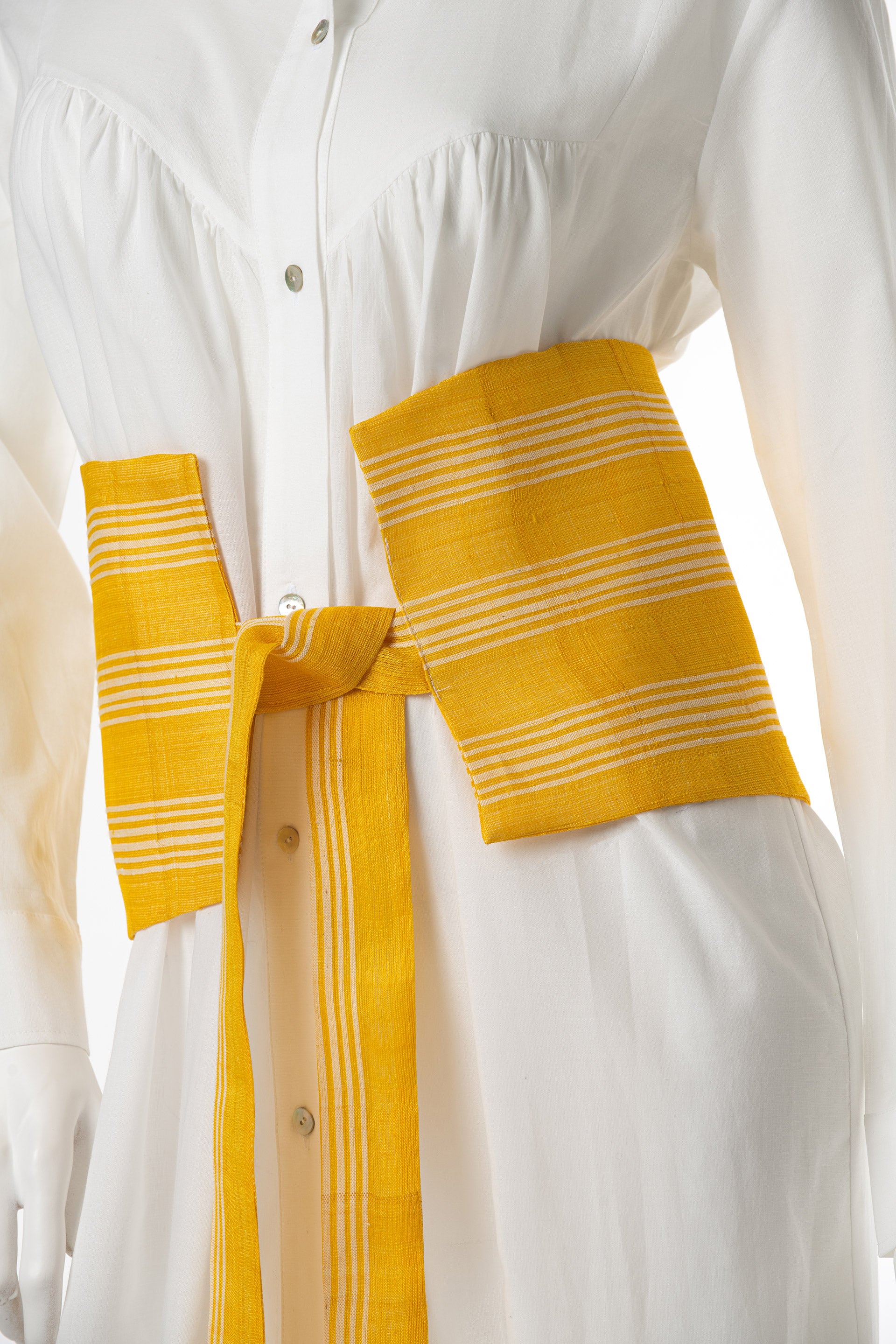 Corset Belt - Yellow/White