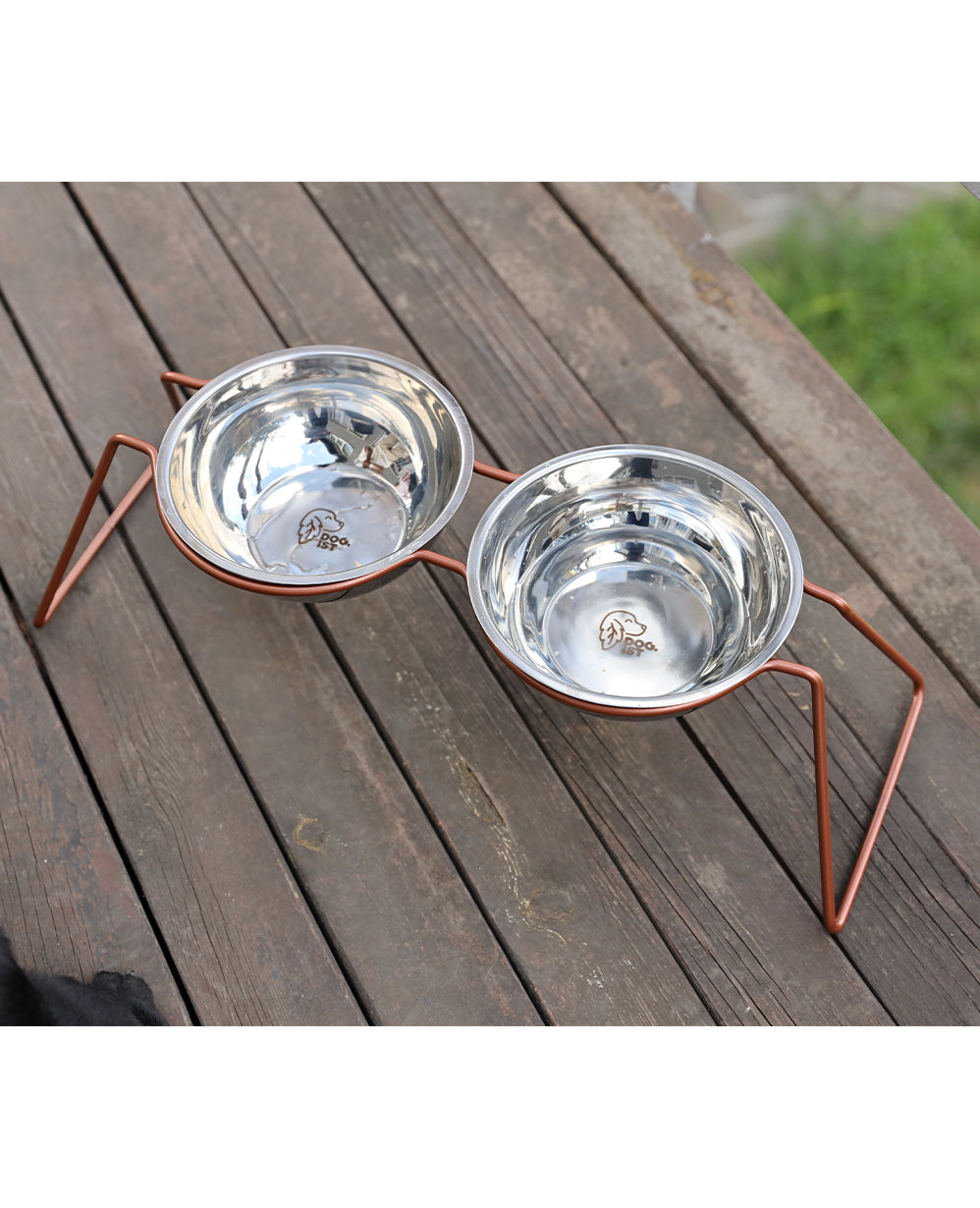 Copper Stainless Steel Food Bowl Kit