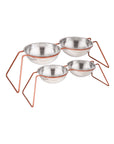 Copper Stainless Steel Food Bowl Kit