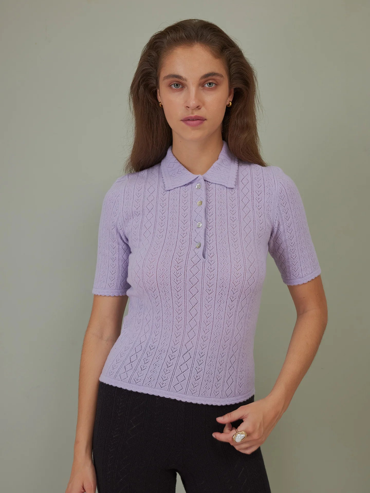 Hearts in a Row Knit Polo