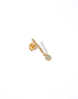 The Raw Stick Earring with Stone