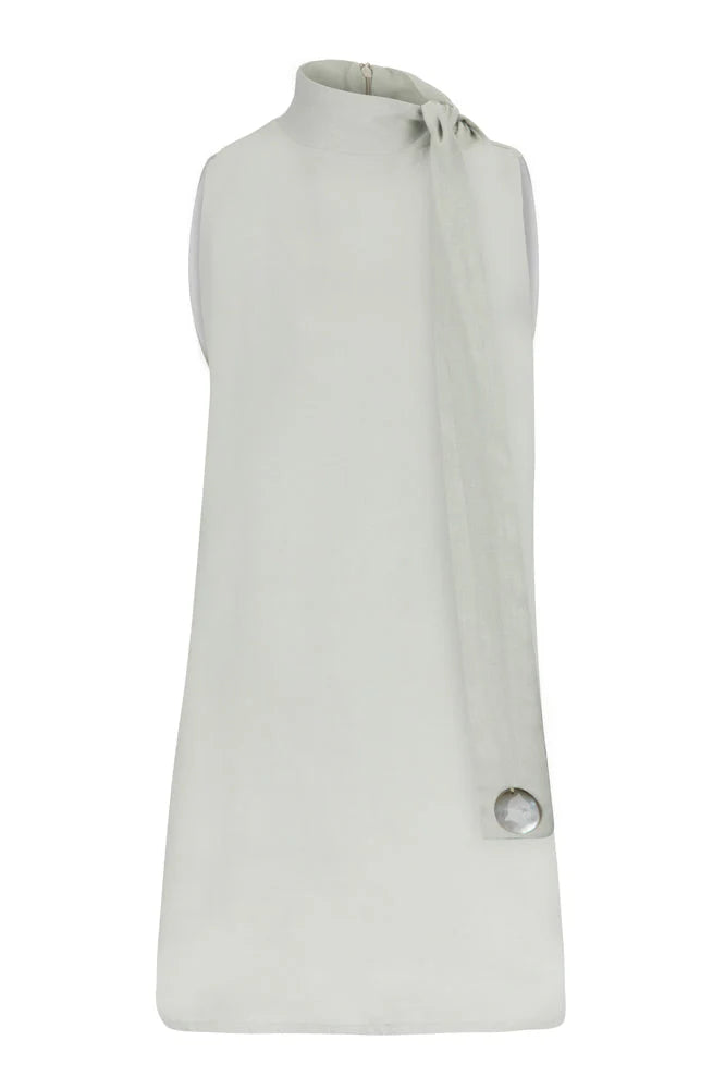 High on the Rocky Hills Linen Dress