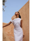 Random Words Linen Dress