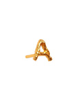 Alphabet Stud Gold Earring