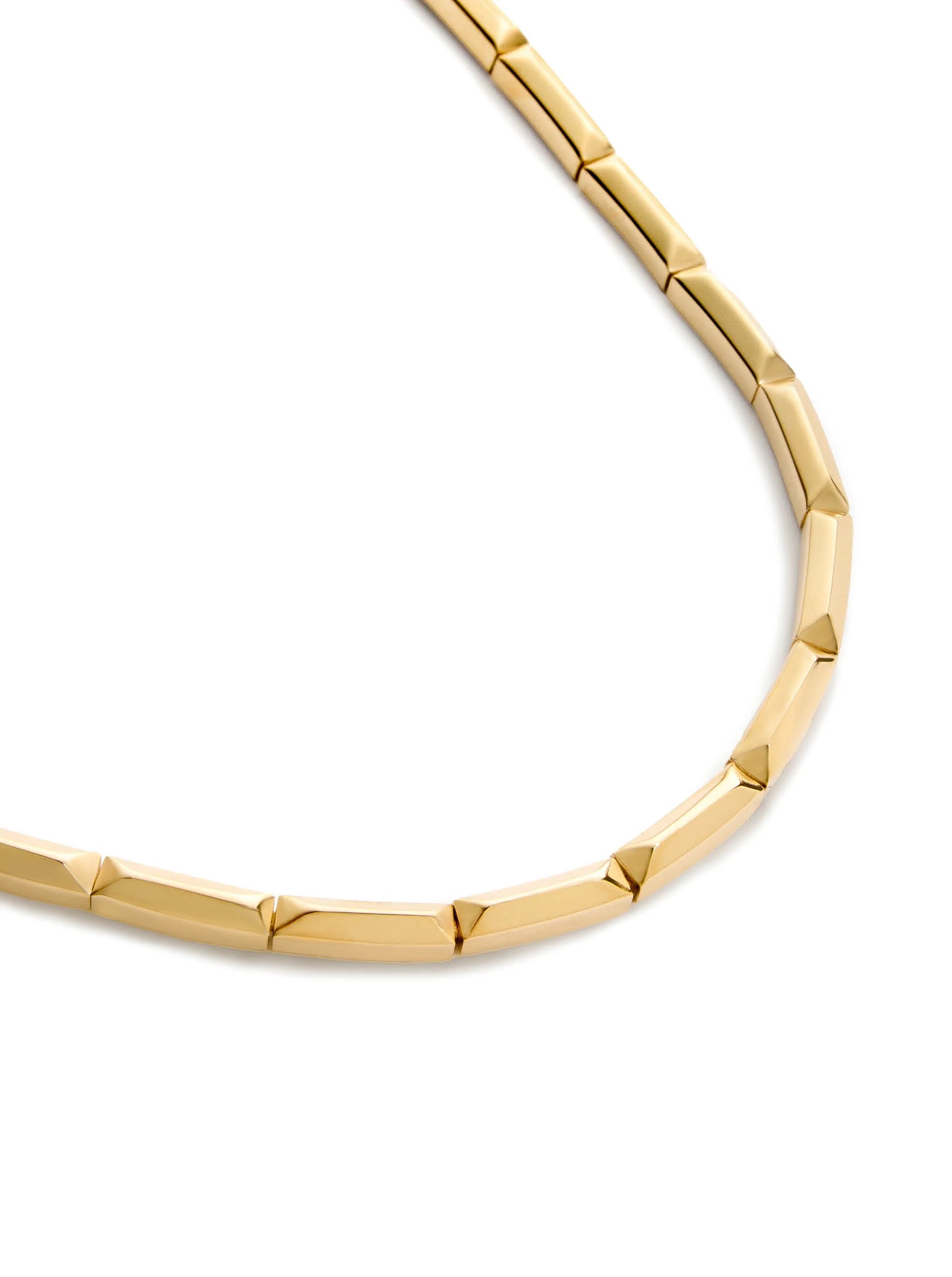 Platonic Solids Bar Link Gold Necklace
