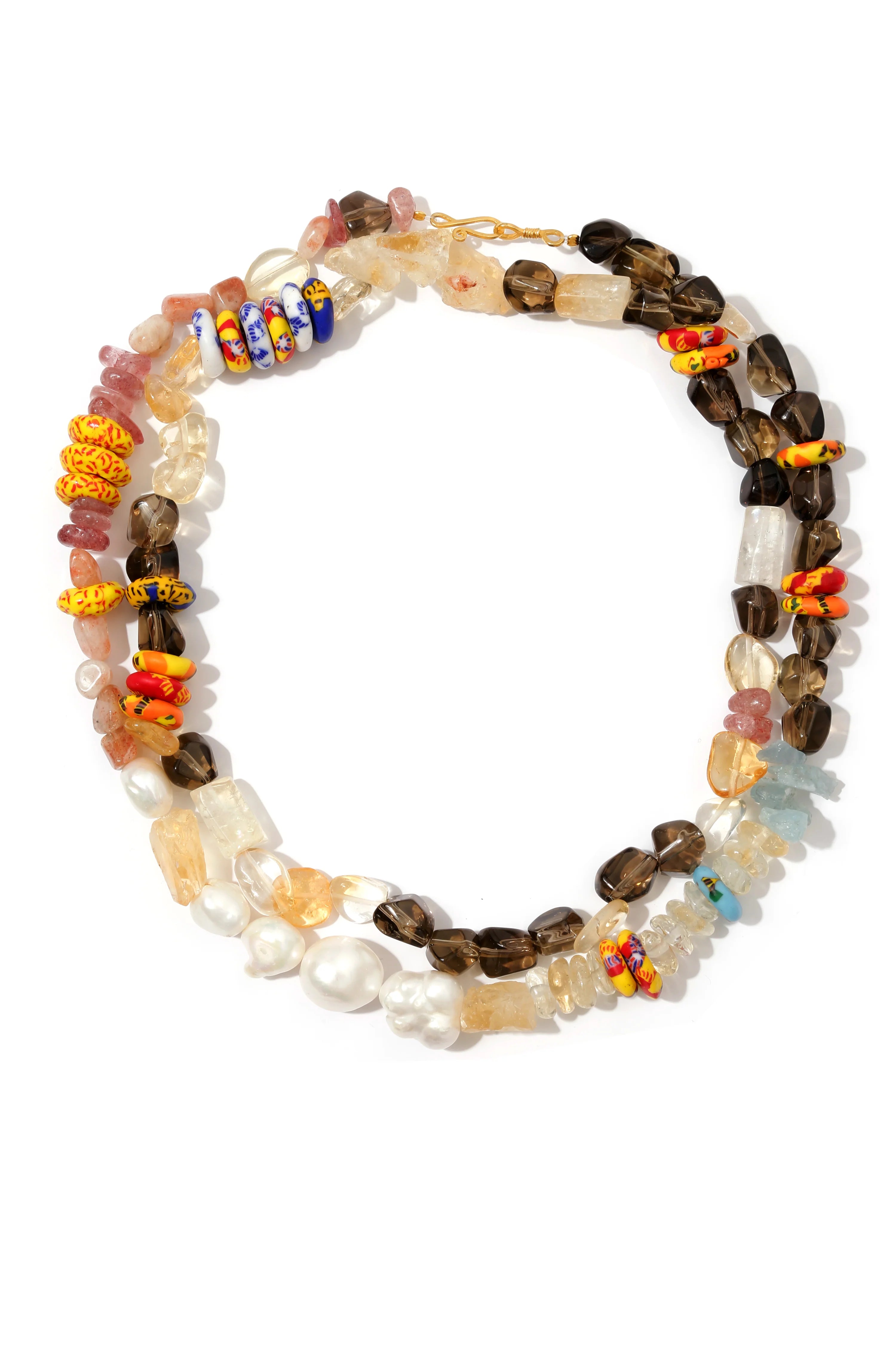 Color Series Natural Stones Gold Necklace