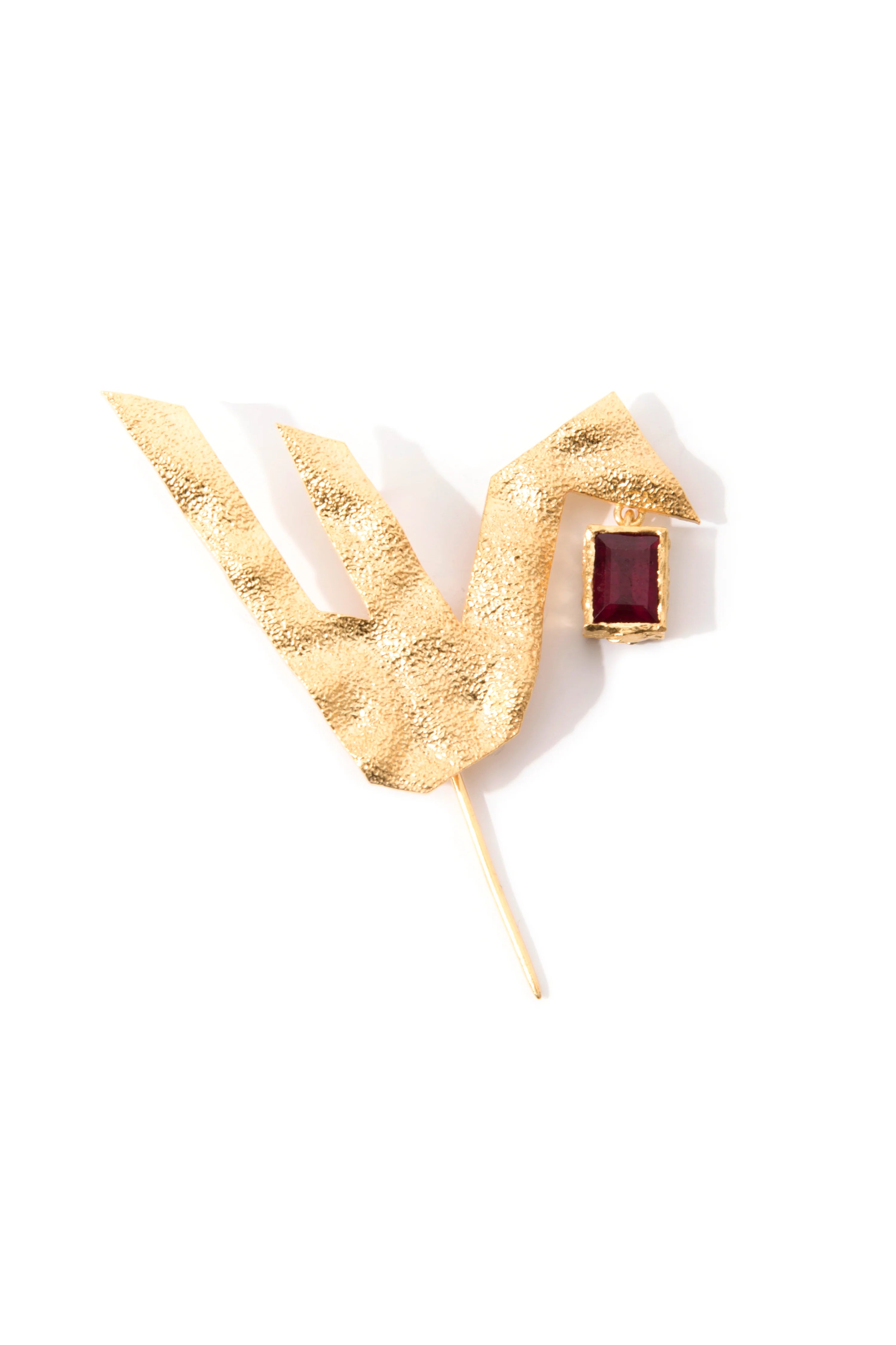 Bird Gold Brooch