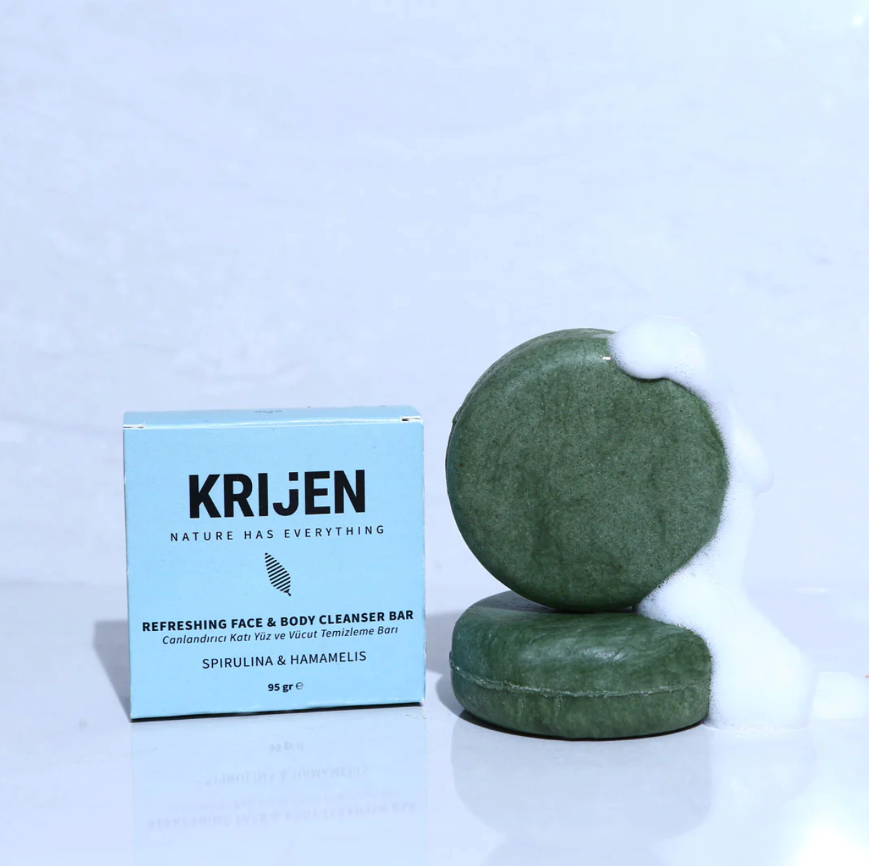 Refreshing Face &amp; Body Cleansing Bar - Spirulina &amp; Hamamelis