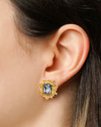 Aquamarine Mosaic Earring
