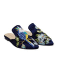 Bird of Paradise Hand-embroidery Flat Mules